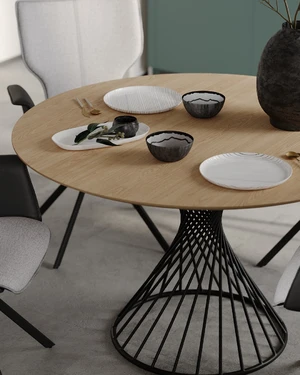 Дизайнерский обеденный стол круглый D100 Turin в интерьере: фото 5