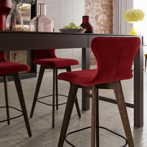 Дизайнерский полубарный стул со спинкой Siena в интерьере: фото 2