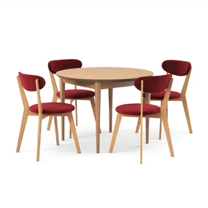 Mun-L + Kolumbus, Круглый стол и 4 стула в ткани 3 категории