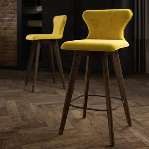 Дизайнерский полубарный стул со спинкой Siena в интерьере: фото 5