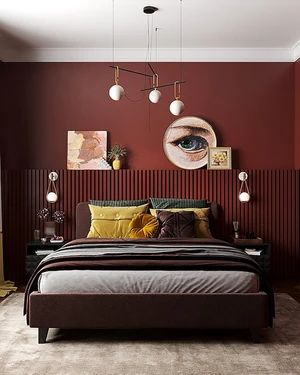 Кровать, на ножках с низким изголовьем, 200×200 см Brooklyn Low в интерьере: фото 10