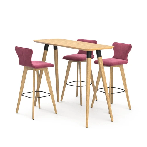 Monte + Siena - барная группа стол + стулья 3 шт в ткани 1 кат.