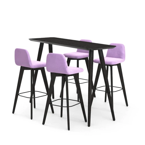 Monte + Conny - барная группа стол + стулья 4 шт в ткани 3 кат.