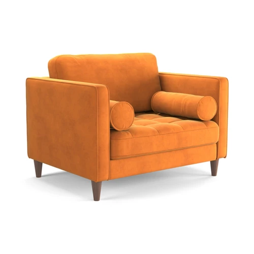Кресло без механизма, 120×98 см ткань Virginia Pumpkin Scott