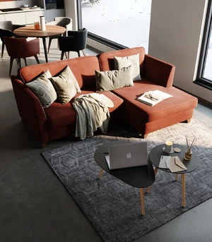 Интерьер современной гостиной с угловым диваном Wolsly: фото 3