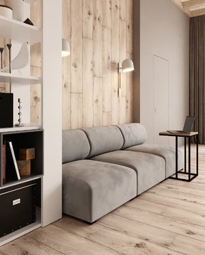 Интерьер современной гостиной с бежевым модульным диваном Fly: фото 10