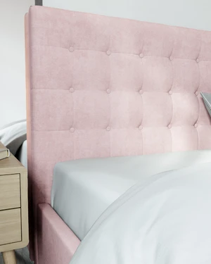 Интерьер спальни с розовой кроватью Finlay: фото 1