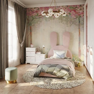 Детская комната с розовой кроватью Bunny: фото 