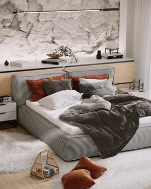 Дизайнерская кровать с подъемным механизмом Vento в интерьере: фото 2