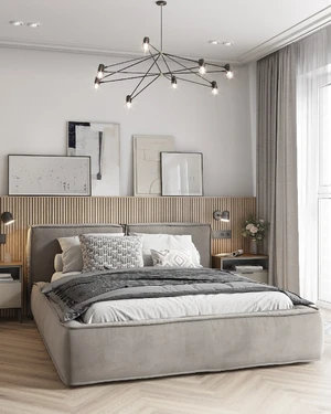 Дизайнерская кровать с подъемным механизмом Vento в интерьере: фото 7