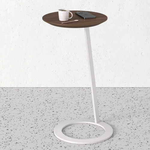 Приставной кофейный стол с белым основанием Soho
