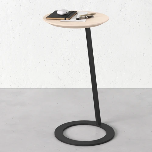Приставной кофейный стол с черным основанием Soho