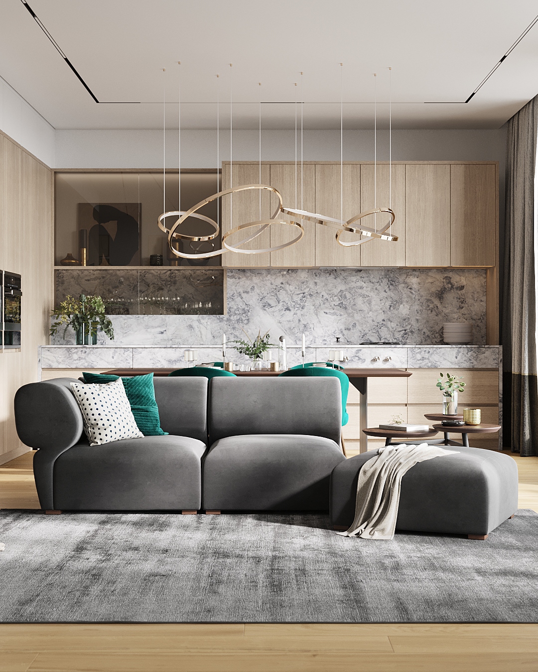 10 серых диванов в интерьере гостиной: фото NaN