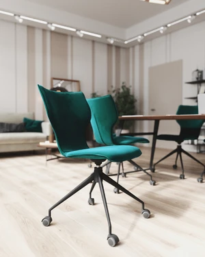 Дизайнерский стул на колесиках Essen в интерьере: фото 