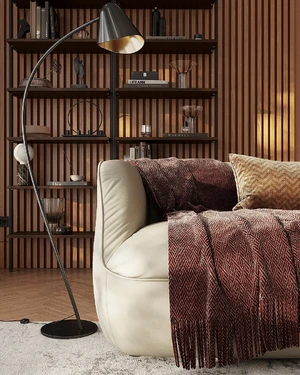 Дизайнерский кожаный диван Spin в интерьере: фото 3