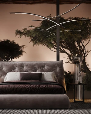 Дизайнерская кровать с подъемным механизмом Jess Art в интерьере: фото 
