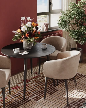 Дизайнерский обеденный стул кожаный Torino в интерьере: фото 4