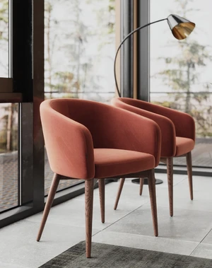 Дизайнерский обеденный стул кожаный Torino в интерьере: фото 3