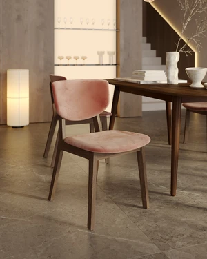 Дизайнерский обеденный стул кожаный Tomas в интерьере: фото 2
