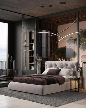 Интерьер современной спальни с изящной кроватью Jess Art: фото 
