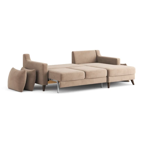 Угловой диван-кровать, 230/150 см, шагающая еврокнижка Mendini