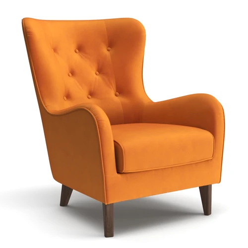 Кресло дизайнерское, 76×96×99 см ткань Ginger 37 Montreal