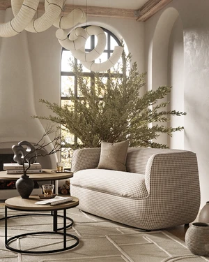 Дизайнерский диван в гусиную лапку Spin в интерьере: фото 4