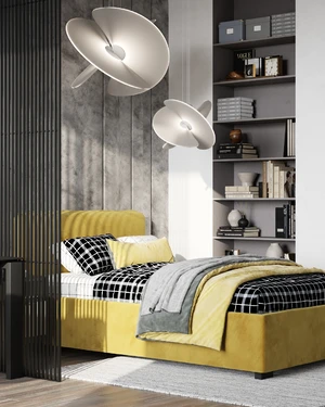 Комната подростка в серых тонах с желтой кроватью Brooklyn: фото 1