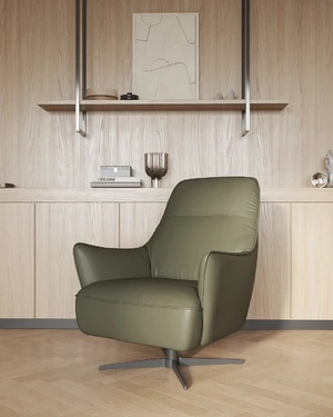 Дизайнерское кожаное кресло Lind в интерьере: фото 4