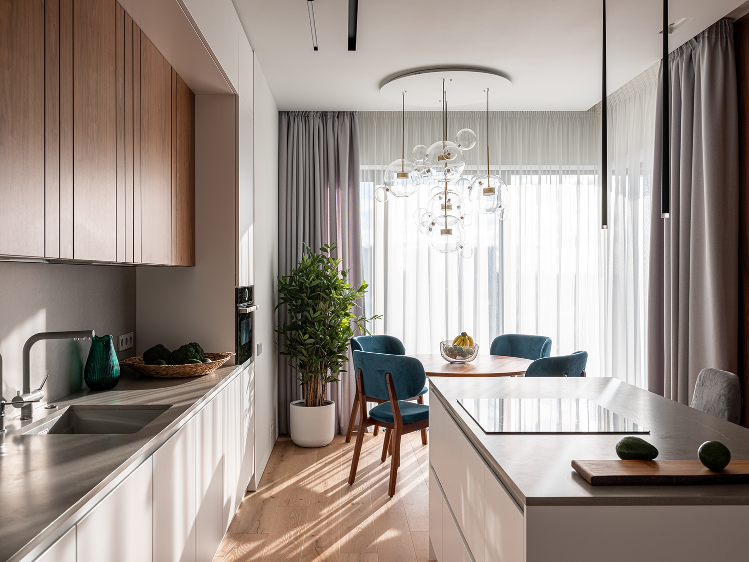 Современный интерьер квартиры 122 м² с элементами скандинавского стиля: фото NaN