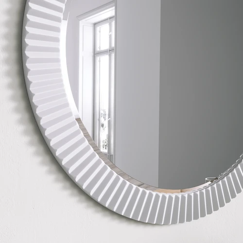 Круглое дизайнерское зеркало в узкой раме Aster Medium