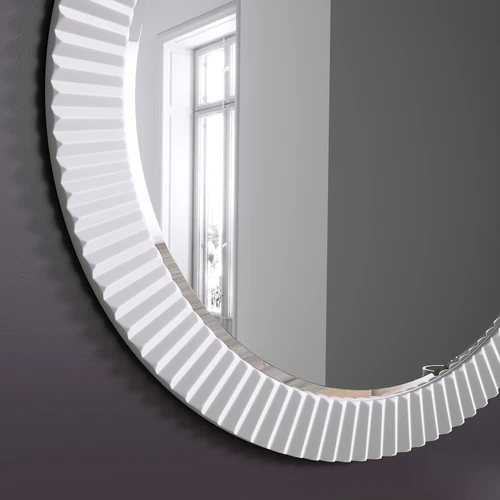 Круглое дизайнерское зеркало в узкой раме Aster Medium