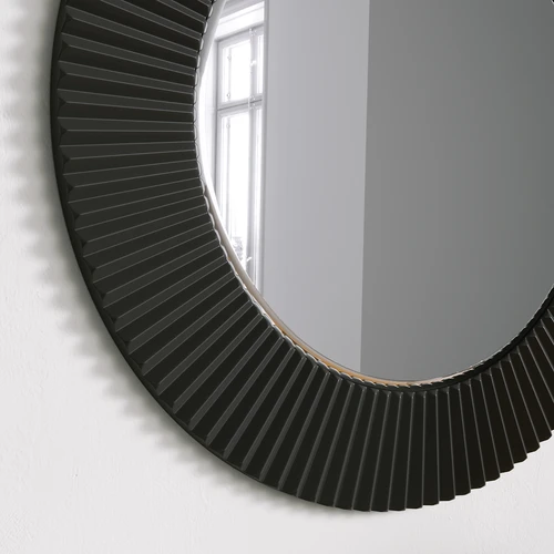 Дизайнерское круглое зеркало в широкой раме Aster Medium