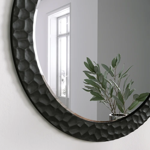 Дизайнерское зеркало круглое в узкой раме Kubi Medium