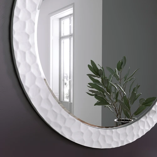 Дизайнерское зеркало круглое в узкой раме Kubi Medium