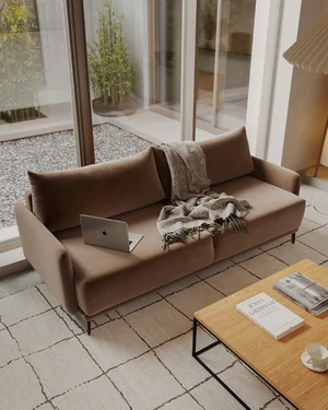 Дизайнерский диван-кровать, шагающая еврокнижка Archi в интерьере: фото 2