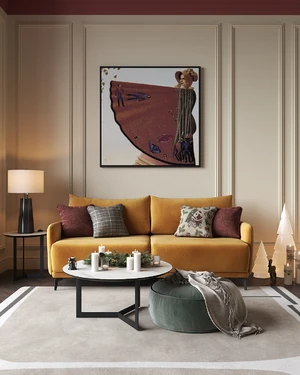 Дизайнерский диван-кровать, шагающая еврокнижка Archi в интерьере: фото 2