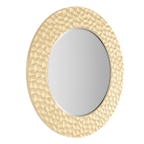 Зеркало круглое, 80 см в широкой золотой раме Kubi Medium