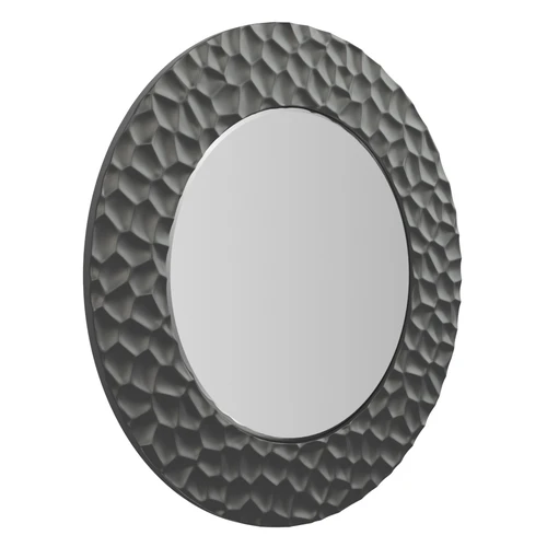 Зеркало круглое, 60 см в широкой черной раме Kubi Small