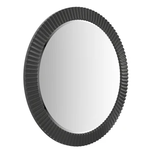 Aster Medium, Зеркало круглое 80 см в узкой черной раме