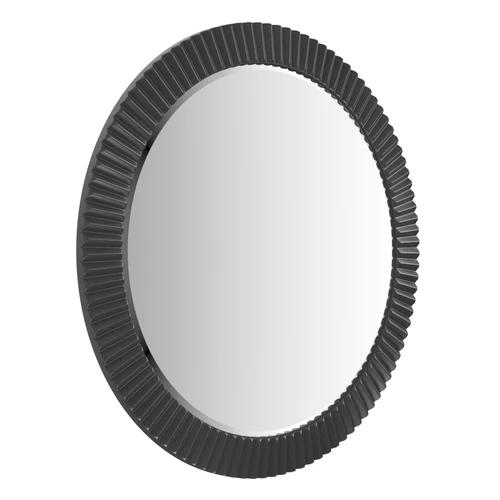 Aster Medium - зеркало круглое 80 см в узкой черной раме