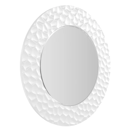 Зеркало круглое, 60 см в широкой белой раме Kubi Small