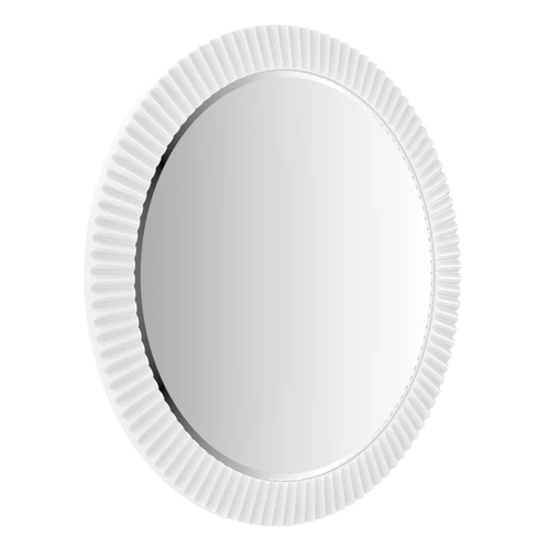 Aster Medium - зеркало круглое 80 см в узкой белой раме