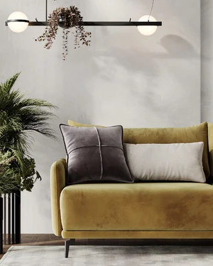 Светлая гостиная с желтым диваном Archi: фото 4