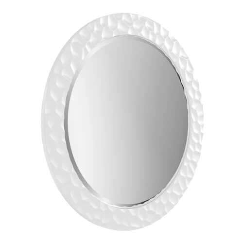 Kubi Small - зеркало круглое 60 см в узкой белой раме