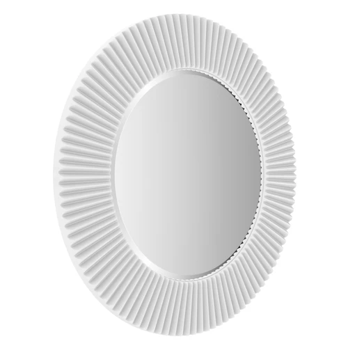 Зеркало круглое, 60 см в широкой белой раме Aster Small