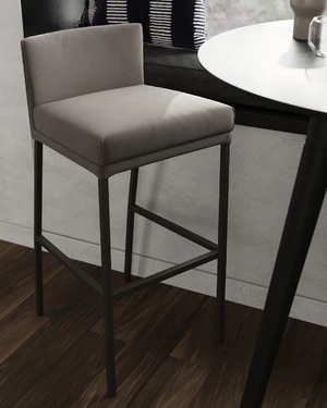Барный стул со спинкой, ткань Velutto 32 Abbot в интерьере: фото 3