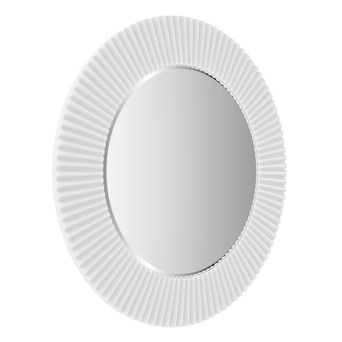 Зеркало круглое, 80 см в широкой белой раме Aster Medium