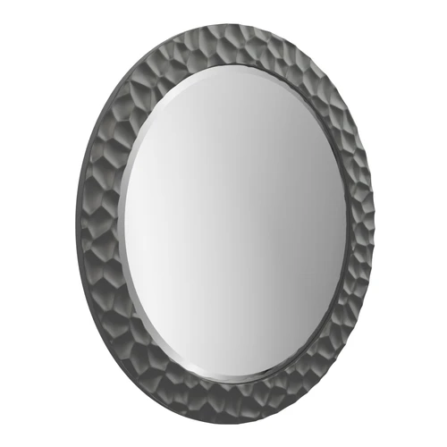 Зеркало круглое, 60 см в узкой черной раме Kubi Small