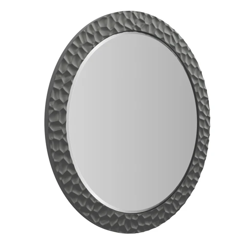 Зеркало круглое, 80 см в узкой черной раме Kubi Medium